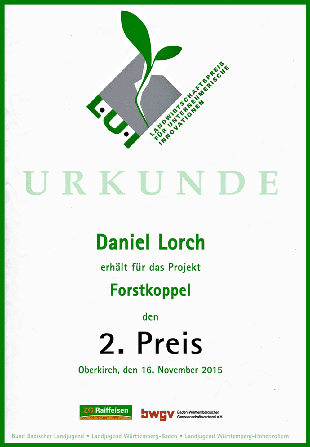 Innovationspreis LUI 2015